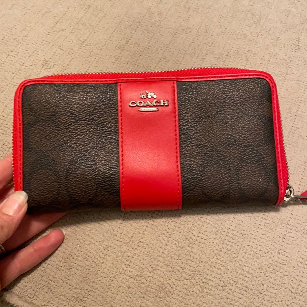 Coach zip around wallet